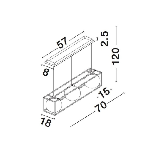 Závěsné svítidlo NOVA LUCE JULIET E14 9206402 bez žárovky