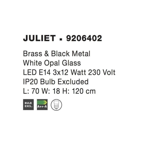 Závěsné svítidlo NOVA LUCE JULIET E14 9206402 bez žárovky (obrázek 4)