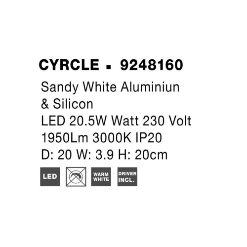 Nástěnné LED svítidlo NOVA LUCE NEVO 12W 3000K 9248160 (obrázek 7)