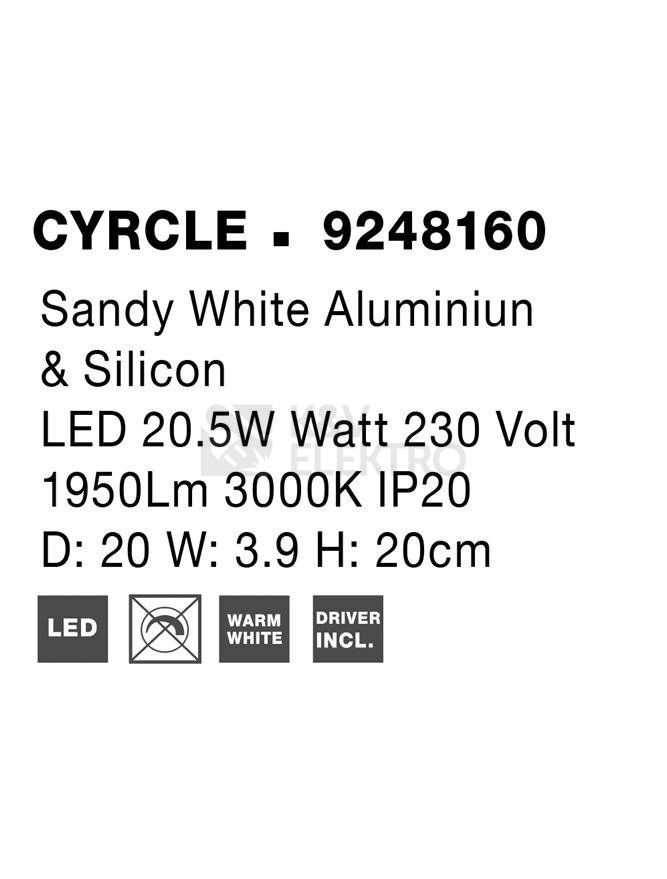 Obrázek produktu Nástěnné LED svítidlo NOVA LUCE NEVO 12W 3000K 9248160 6