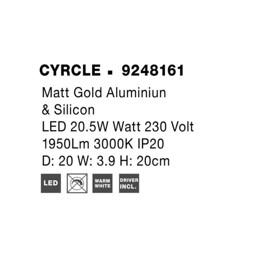 Nástěnné LED svítidlo NOVA LUCE NEVO 12W 3000K 9248161