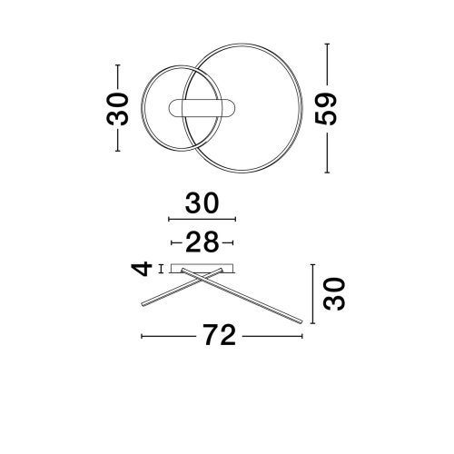 Stropní LED svítidlo NOVA LUCE KIKLOS 42W 3000K 9248170 stmívatelné Triac (obrázek 6)