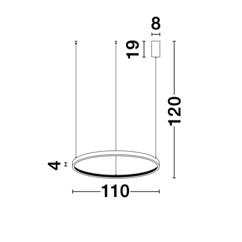Závěsné LED svítidlo NOVA LUCE PRESTON 60W 3000K 9285110 stmívatelné Triac (obrázek 5)