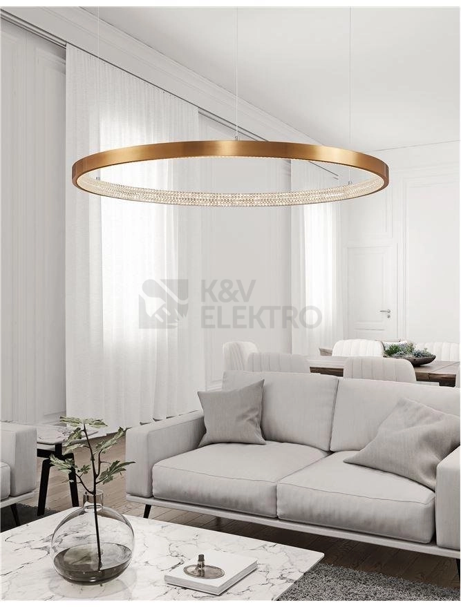 Obrázek produktu Závěsné LED svítidlo NOVA LUCE PRESTON 60W 3000K 9285110 stmívatelné Triac 1