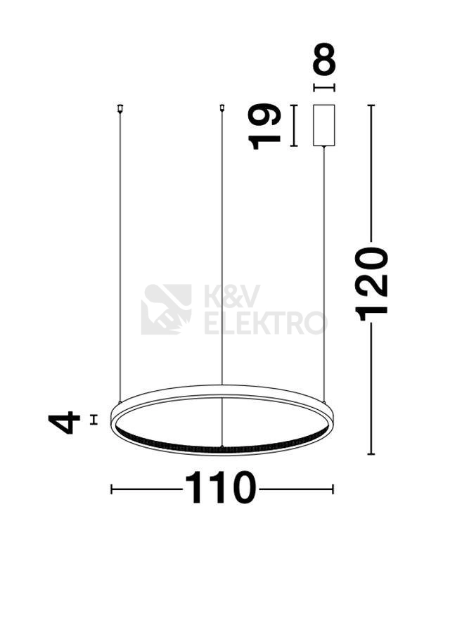 Obrázek produktu Závěsné LED svítidlo NOVA LUCE PRESTON 60W 3000K 9285110 stmívatelné Triac 4