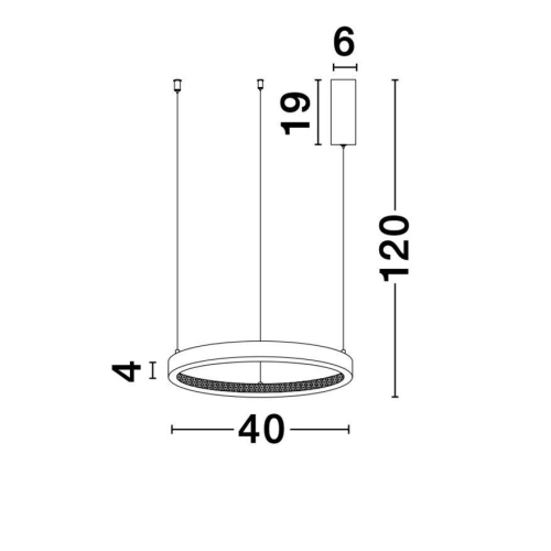 Závěsné LED svítidlo NOVA LUCE PRESTON 30W 3000K 9285401 stmívatelné Triac (obrázek 3)