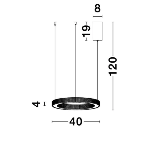 Závěsné LED svítidlo NOVA LUCE FIORE 40W 3000K 9285410 stmívatelné Triac (obrázek 3)