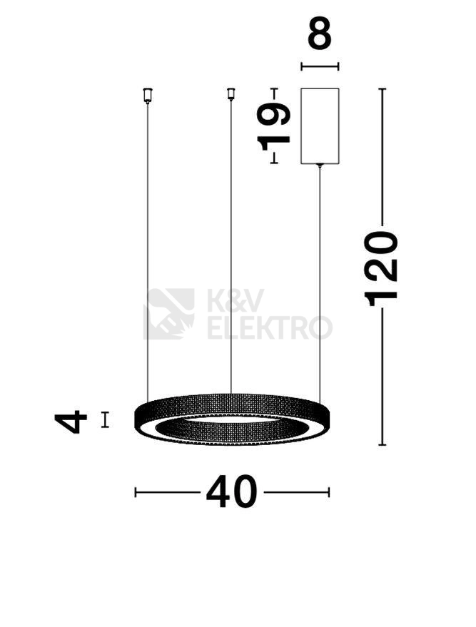 Obrázek produktu Závěsné LED svítidlo NOVA LUCE FIORE 40W 3000K 9285410 stmívatelné Triac 3