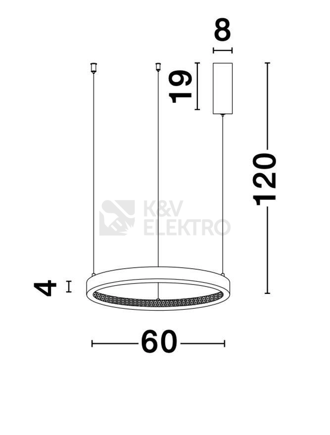 Obrázek produktu Závěsné LED svítidlo NOVA LUCE PRESTON 35W 3000K 9285601 stmívatelné Triac 5