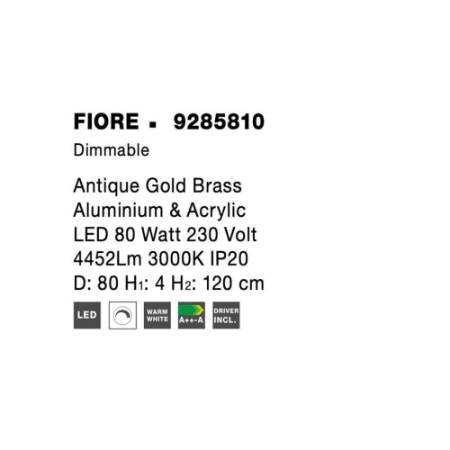 Závěsné LED svítidlo NOVA LUCE FIORE 80W 3000K 9285810 stmívatelné Triac (obrázek 5)