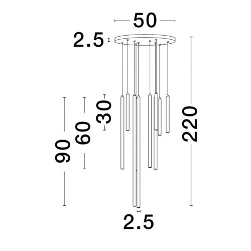 Závěsné LED svítidlo NOVA LUCE TRIMLE 26W 3000K 9287945 stmívatelné Triac (obrázek 5)