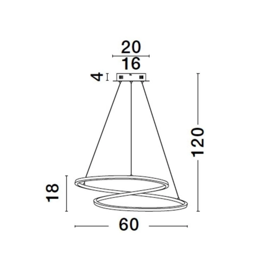 Závěsné LED svítidlo NOVA LUCE GIRISH 41W 3000K 9248109 stmívatelné Triac (obrázek 9)