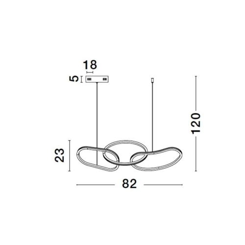 Závěsné LED svítidlo NOVA LUCE GIRISH 41W 3000K 9248110 stmívatelné Triac (obrázek 3)