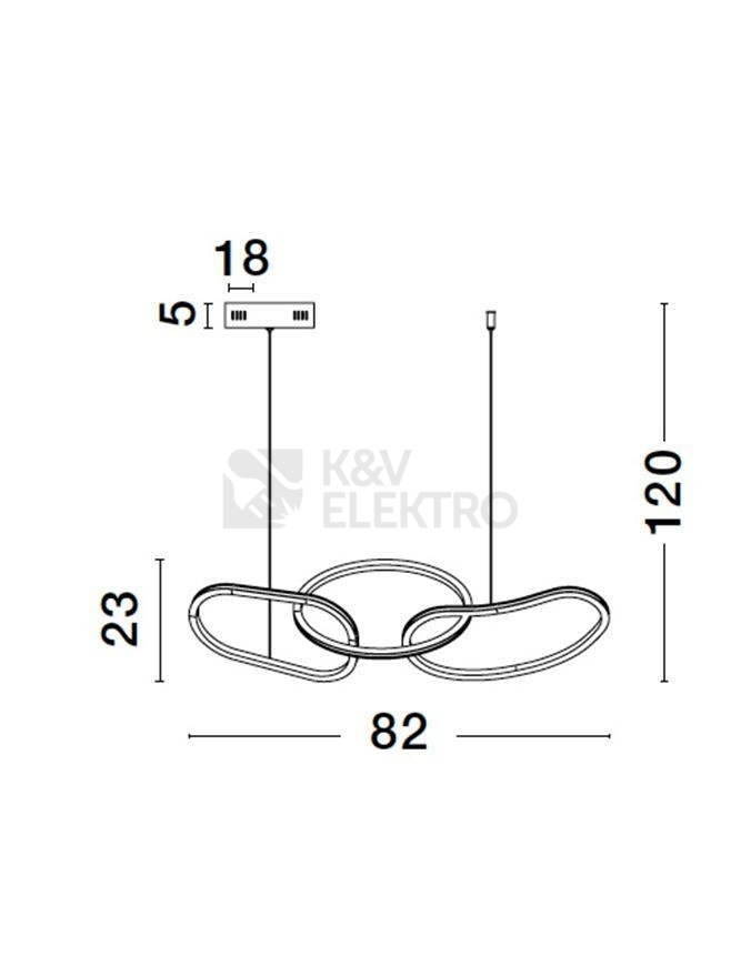 Obrázek produktu Závěsné LED svítidlo NOVA LUCE GIRISH 41W 3000K 9248110 stmívatelné Triac 2