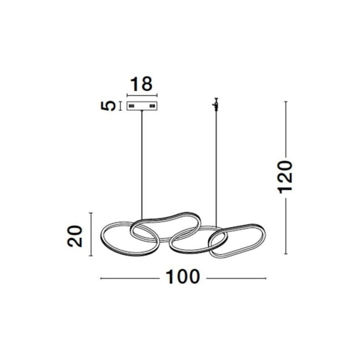 Závěsné LED svítidlo NOVA LUCE GIRISH 51W 3000K 9248111 stmívatelné Triac (obrázek 3)