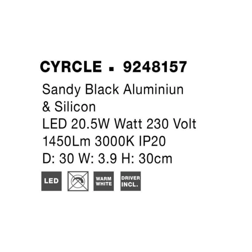 Nástěnné LED svítidlo NOVA LUCE NEVO 20,5W 3000K 9248157 (obrázek 6)