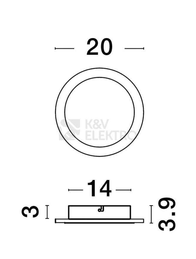 Obrázek produktu Nástěnné LED svítidlo NOVA LUCE NEVO 12W 3000K 9248159 7