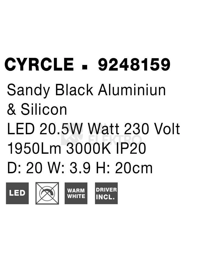 Obrázek produktu Nástěnné LED svítidlo NOVA LUCE NEVO 12W 3000K 9248159 8