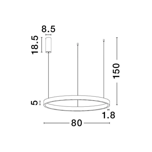 Závěsné LED svítidlo NOVA LUCE ELOWEN 77W 3000K 9345666 stmívatelné Triac (obrázek 3)