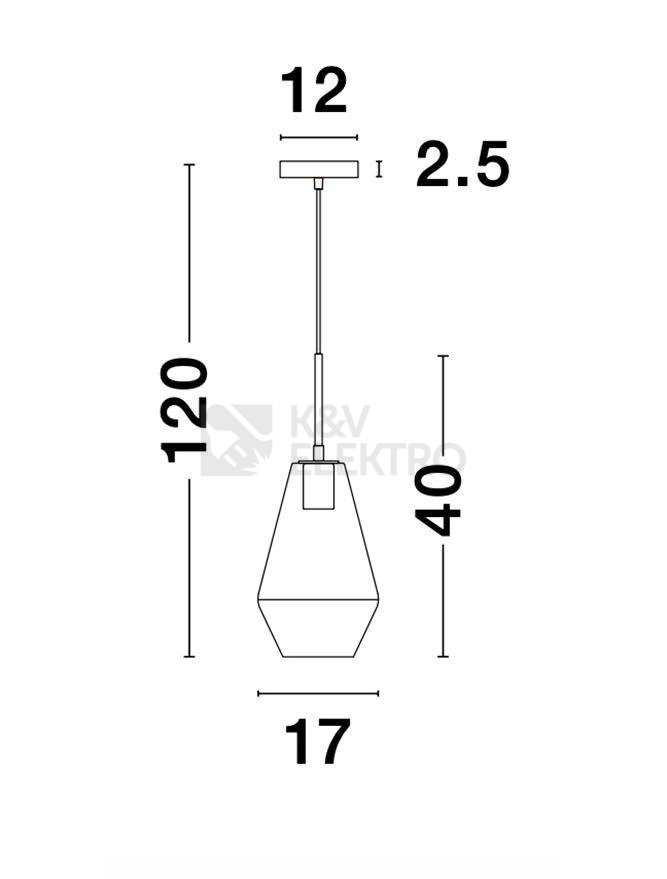 Obrázek produktu Závěsné svítidlo NOVA LUCE PRISMA Ε27 9426732 bez žárovky 4