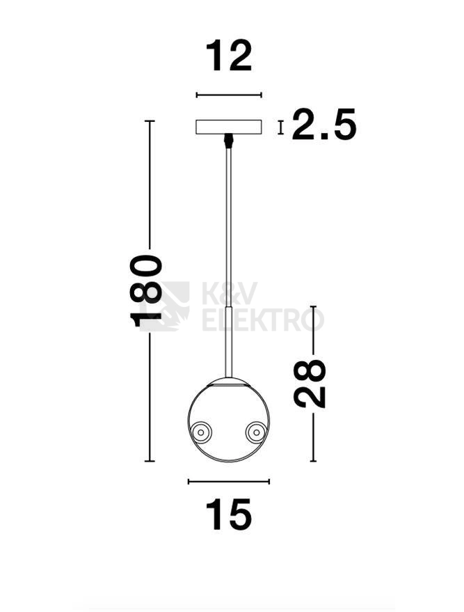 Obrázek produktu Závěsné svítidlo NOVA LUCE SPADA E27 9426751 bez žárovky 2