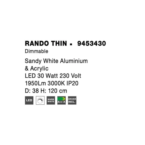 Závěsné LED svítidlo NOVA LUCE RANDO THIN 30W 3000K 9453430 stmívatelné Triac (obrázek 6)