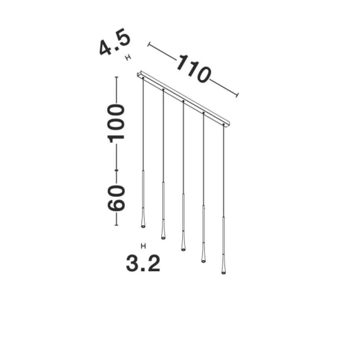 Závěsné LED svítidlo NOVA LUCE GOCCIO 38W 3000K 9504001 (obrázek 4)