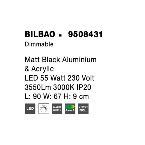 Stropní LED svítidlo NOVA LUCE BILBAO 55W 3000K 9508431 stmívatelné Triac (obrázek 9)