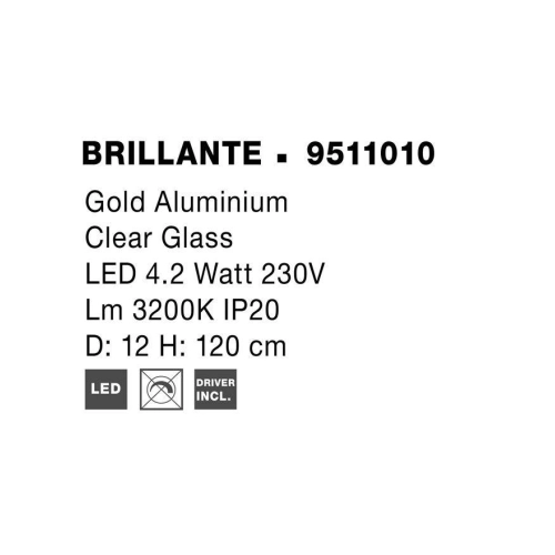 Závěsné LED svítidlo NOVA LUCE BRILLANTE 6W 3200K 9511010 (obrázek 8)