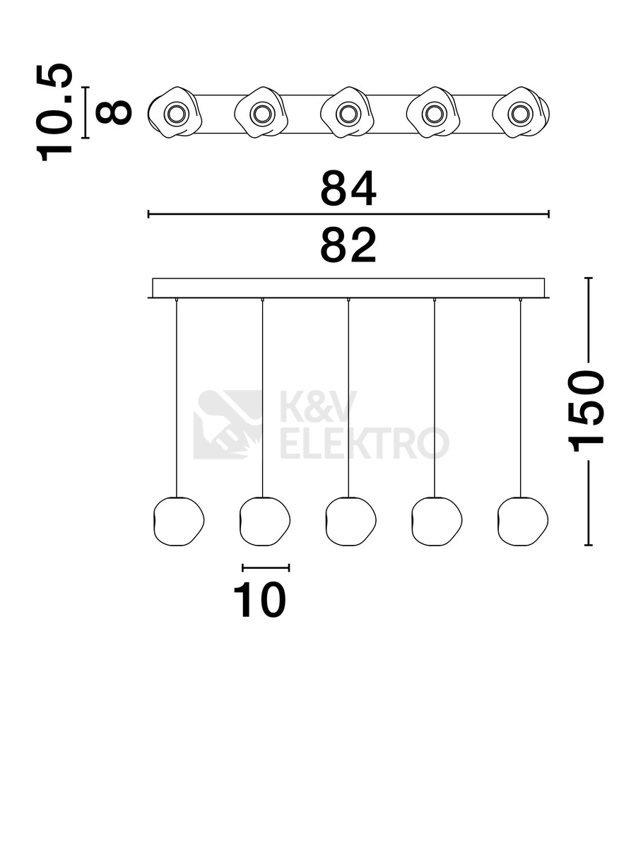 Obrázek produktu Závěsné LED svítidlo NOVA LUCE IFOS 25W 3000K 9511013 stmívatelné Triac 5