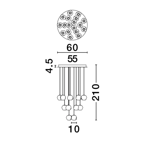 Závěsné LED svítidlo NOVA LUCE IFOS 87W 3000K 9511015 stmívatelné Triac (obrázek 5)