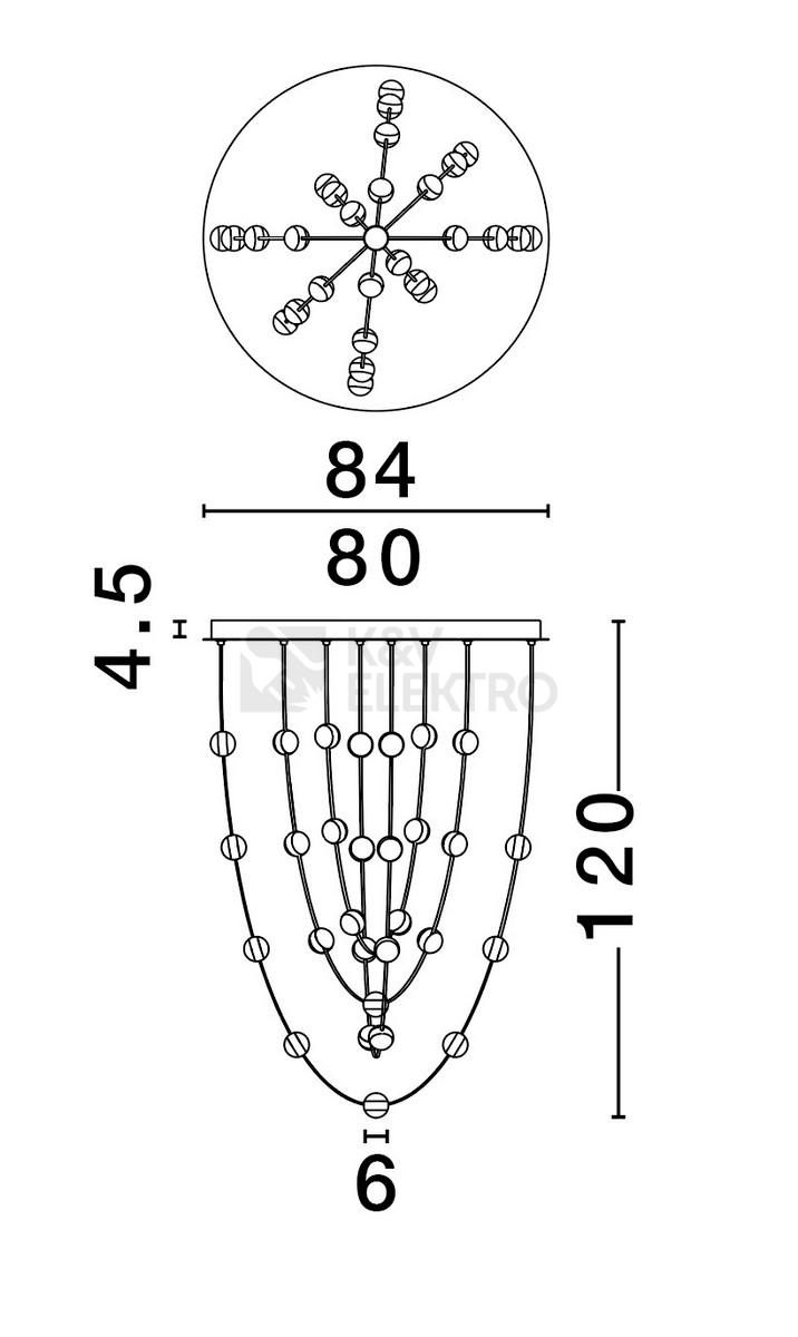 Obrázek produktu Závěsné LED svítidlo NOVA LUCE ALCINOE 102W 3000K 9511019 stmívatelné Triac 5