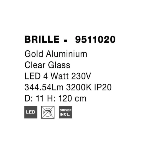 Závěsné LED svítidlo NOVA LUCE BRILLE 7W 3200K 9511020 (obrázek 6)