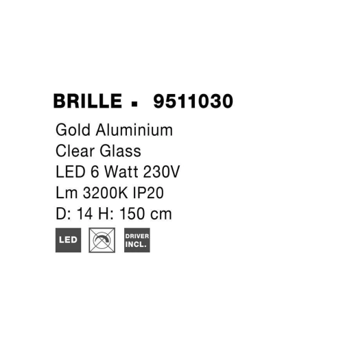 Závěsné LED svítidlo NOVA LUCE BRILLE 6W 3200K 9511030 (obrázek 7)