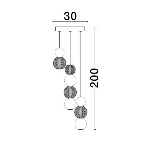 Závěsné LED svítidlo NOVA LUCE BRILLE 19W 3200K 9511040 (obrázek 5)