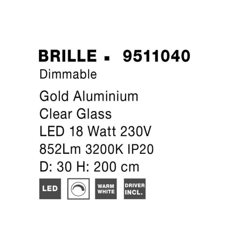 Závěsné LED svítidlo NOVA LUCE BRILLE 19W 3200K 9511040 (obrázek 6)