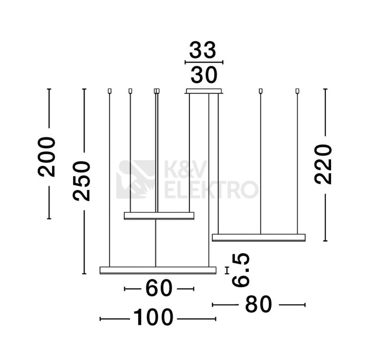 Obrázek produktu Závěsné LED svítidlo NOVA LUCE MOTIF 140W 3000K 9530180 stmívatelné Triac 2