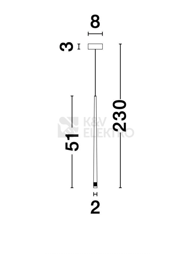 Obrázek produktu Závěsné LED svítidlo NOVA LUCE GIONO 3W 3000K 9601001 3