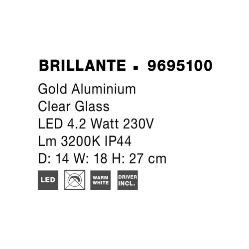 Nástěnné LED svítidlo NOVA LUCE BRILLANTE 4,2W 3200K 9695100 (obrázek 7)