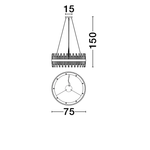 Závěsné svítidlo NOVA LUCE CROWN G9 18X5W 9695118 bez žárovek (obrázek 4)