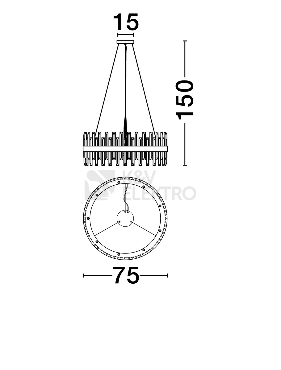 Obrázek produktu Závěsné svítidlo NOVA LUCE CROWN G9 18X5W 9695118 bez žárovek 5