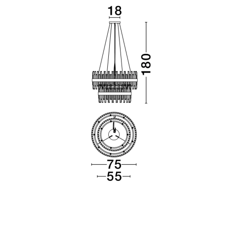 Závěsné svítidlo NOVA LUCE CROWN G9 32X5W 9695120 bez žárovek (obrázek 6)