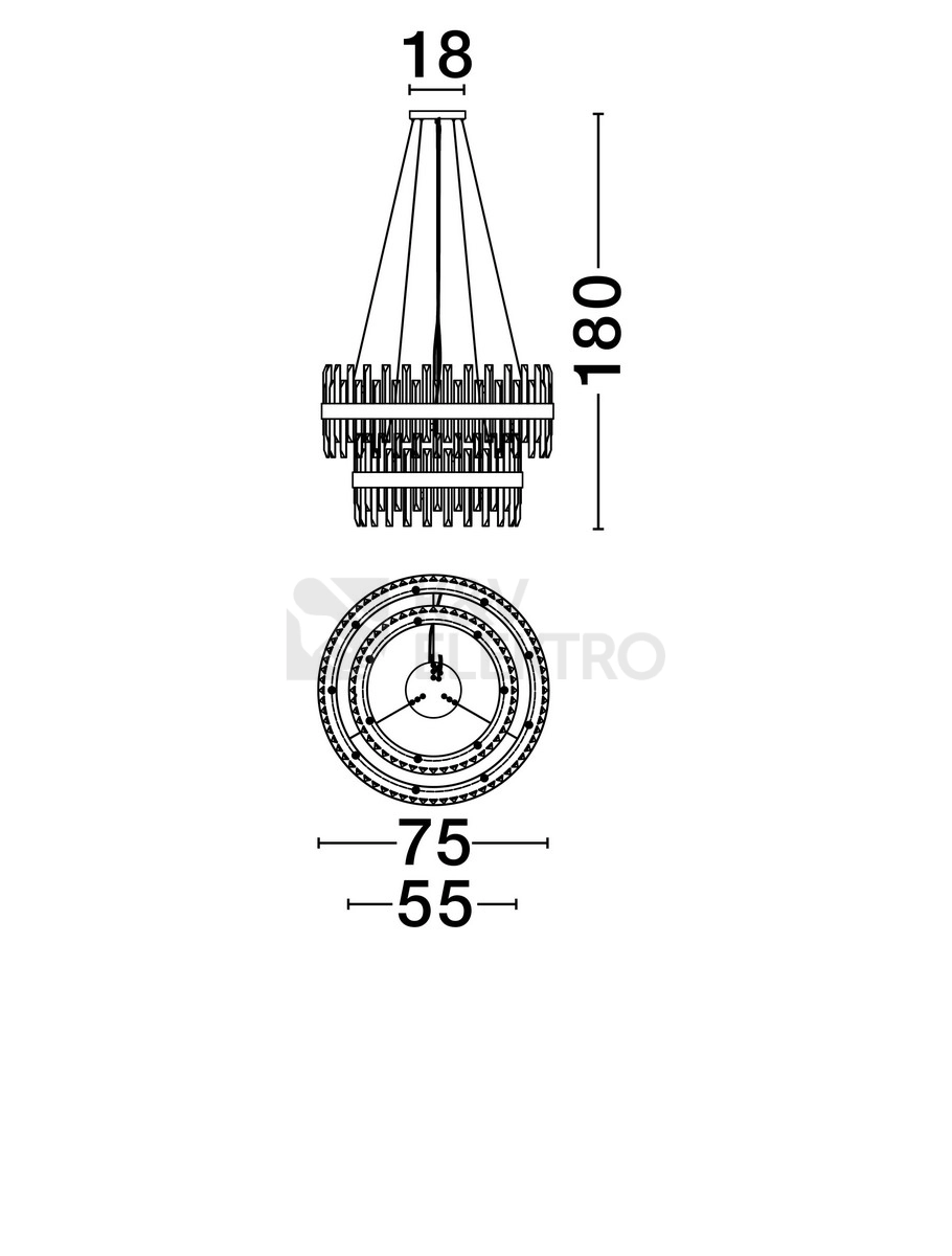 Obrázek produktu Závěsné svítidlo NOVA LUCE CROWN G9 32X5W 9695120 bez žárovek 5