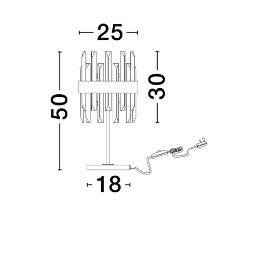 Stolní lampa NOVA LUCE CROWN G9 6X5W 9695122 bez žárovek