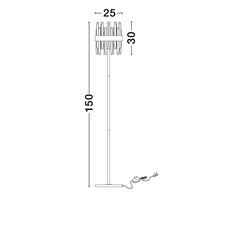 Stojací lampa NOVA LUCE CROWN G9 10X5W 9695123 bez žárovek (obrázek 4)