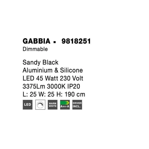 Závěsné LED svítidlo NOVA LUCE GABBIA 45W 3000K 9818251 stmívatelné Triac (obrázek 7)