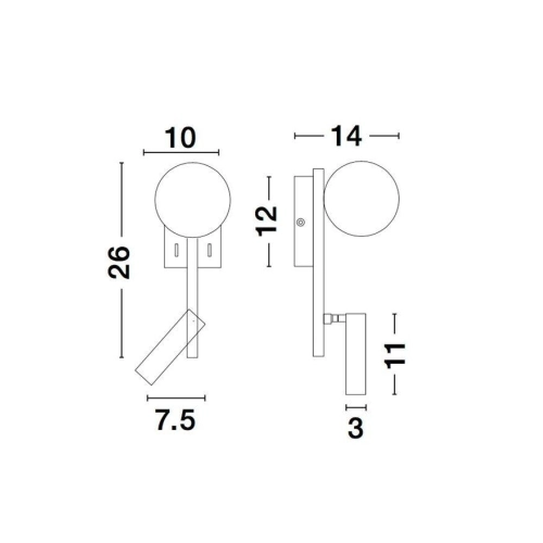 Nástěnné LED svítidlo NOVA LUCE JOLINE 8W 3200K 9919530 (obrázek 6)