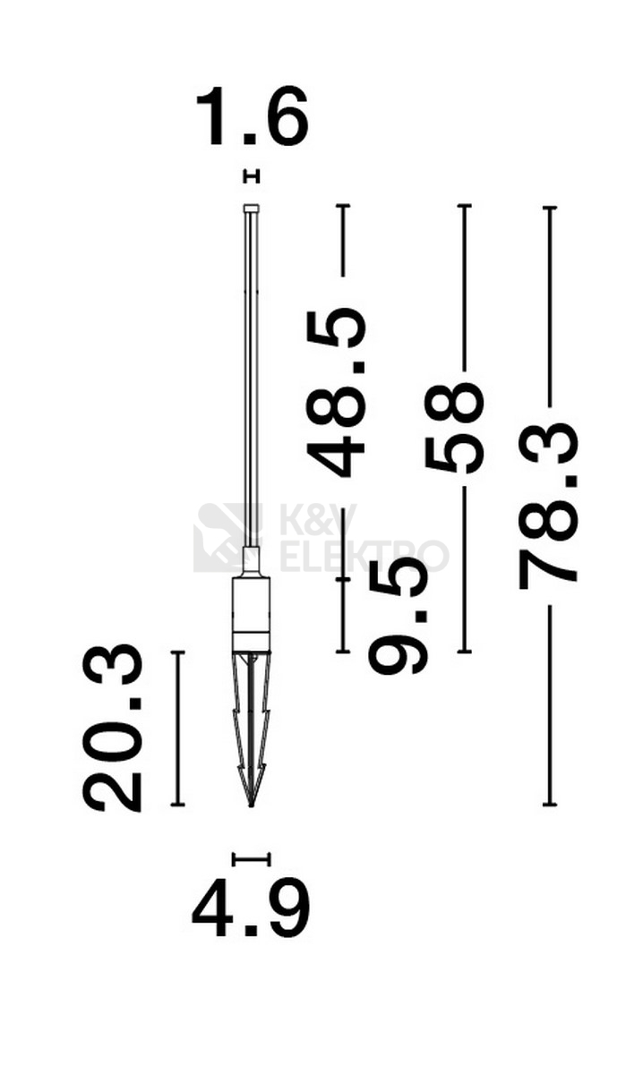 Obrázek produktu Sloupkové LED svítidlo NOVA LUCE DESSAY 6W 3000K IP65 9923402 2
