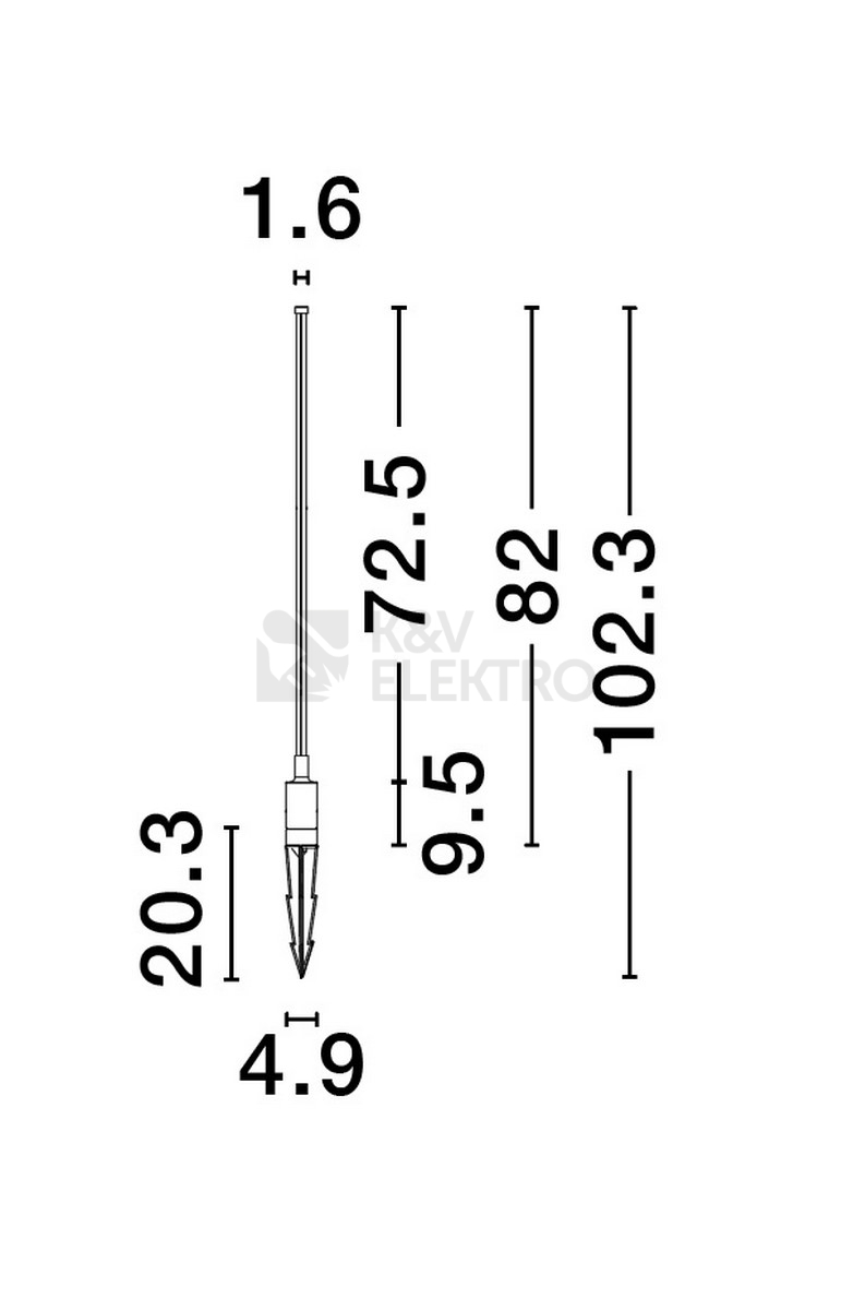 Obrázek produktu Sloupkové LED svítidlo NOVA LUCE DESSAY 11W 3000K IP65 9923403 1