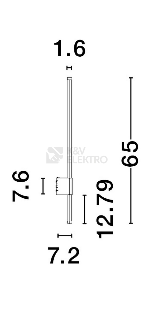 Obrázek produktu Nástěnné LED svítidlo NOVA LUCE RIDGE 12W 3000K IP65 9923405 1